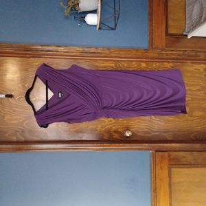 Adriana Pappell Woman 14w purple ruched dress